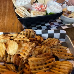 Firehouse Tavern - Gyro salad, chili, waffle fries & sliders