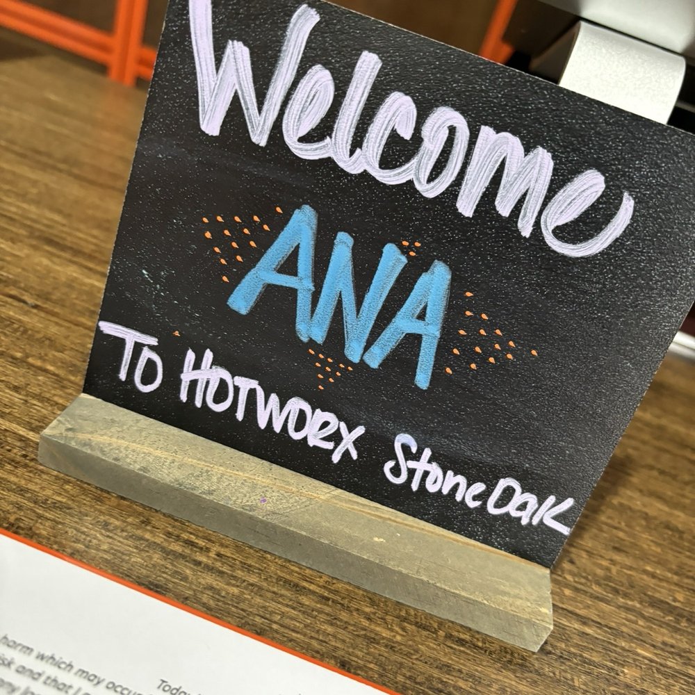 Hot Worx - So personal with a sign when I walked in ! - Trainers Near Me - San Antonio, Texas
