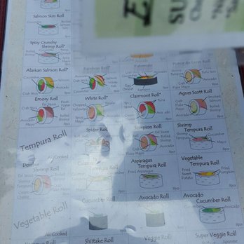 Sushi Avenue On The Square - All sushi menus should be like this. - Japanese Near Me - Decatur, Georgia