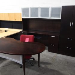 LW Office Furniture Warehouse - Espresso Office Set