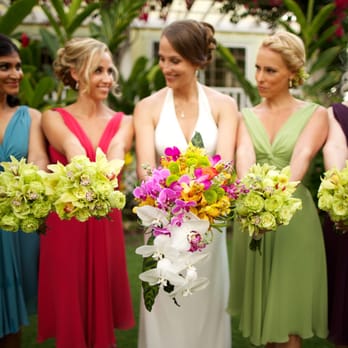 Dellables - Ladies bouquets, green cymbidium (orchid) - Floral Designers Near Me - Kula, Hawaii