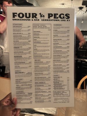 Menu photo 2 Four Pegs Louisville, KY