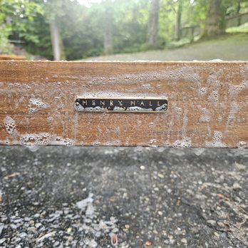 Seattle Wood - Henry Hall Teak Sofa getting a scrub. - Handyman Near Me