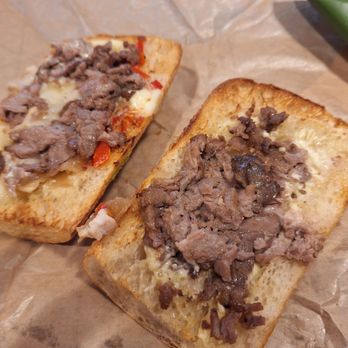 Panera Bread - That's what Panera Bread calls a ciabatta cheesesteak sandwich. - Salad Near Me - Granada Hills, California Panera Bread - That's what Panera Bread calls a ciabatta cheesesteak sandwich. - Salad Near Me - Granada Hills, California
