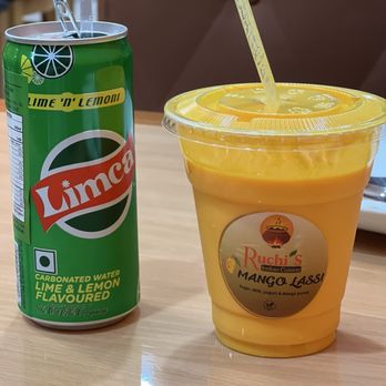 Ruchi’s Indian Cuisine - Mango lassi and Limca(Indian kind of lemonade sprite) - Indian Near Me - Houston, Texas Ruchi’s Indian Cuisine - Mango lassi and Limca(Indian kind of lemonade sprite) - Indian Near Me - Houston, Texas