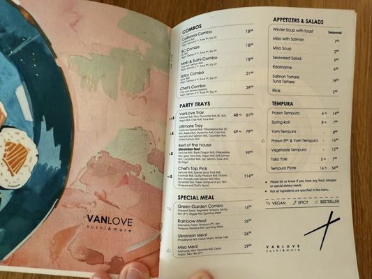 Menu photo 1 VanLove Sushi & More Vancouver, BC Menu photo 1 VanLove Sushi & More Vancouver, BC