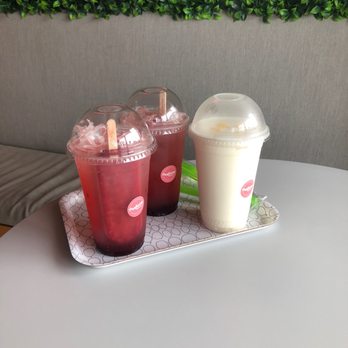 Popfancy Dessert Bar - Wildberry Limeade and mango smoothie - Desserts Near Me - Houston, Texas Popfancy Dessert Bar - Wildberry Limeade and mango smoothie - Desserts Near Me - Houston, Texas