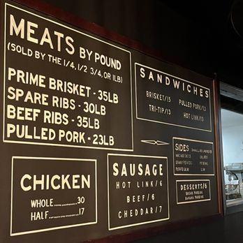 Horn Barbecue - Menu Board - Desserts Near Me - Lafayette, California