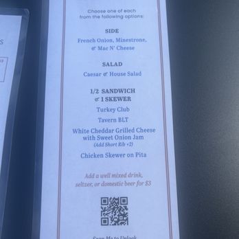 Tavern On The Point - Lunch Menu special - Cocktail Bars Near Me - Chicago, Illinois