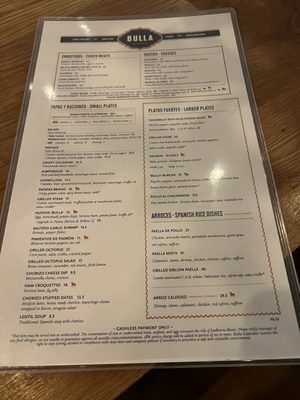 Menu photo 3 Bulla Gastrobar Charlotte, NC