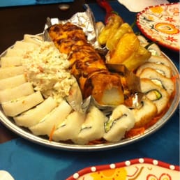 This is La Charrola, about $30. You pick 3 type of sushi rolls. The make this a big bigger as well. It will feed 4-6 people.
