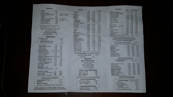 Menu photo 6 Papous Pizzas Leominster, MA