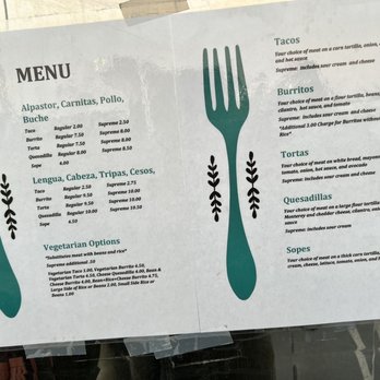 Tacos Durango - Menu - Food Trucks Near Me - Merced, California