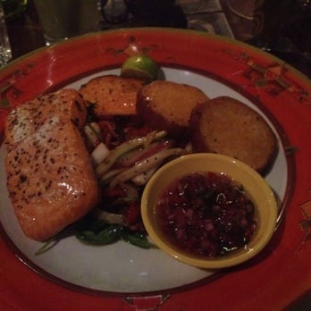 Maya - Grilled salmon, veggies and roasted sweet potatoes. Very tasty! - Latin American Near Me - Helsinki, 18 Maya - Grilled salmon, veggies and roasted sweet potatoes. Very tasty! - Latin American Near Me - Helsinki, 18