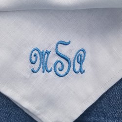 Derby City Embroidery - Embroidered wedding handkerchiefs