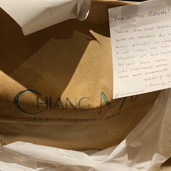 Chiang Mai - Lovely thank you note for supporting local business - Thai Near Me - Toronto, Ontario Chiang Mai - Lovely thank you note for supporting local business - Thai Near Me - Toronto, Ontario