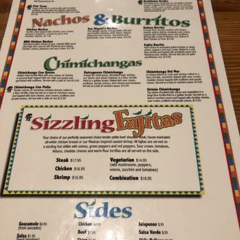 San Miguel's - a menu for a mexican restaurant - Mexican Near Me - Hilton Head Island, South Carolina