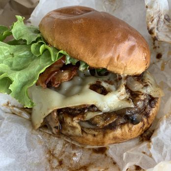 Sharks Burger - A1 mushroom Swiss burger - Burgers Near Me - Leander, Texas
