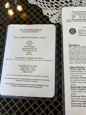 Menu photo 4 Steinbeck House Restaurant Salinas, CA Menu photo 4 Steinbeck House Restaurant Salinas, CA