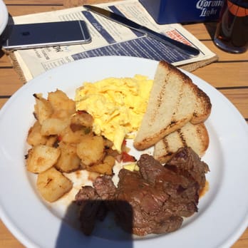 Bungalow Bar - Steak & eggs off brunch menu - American Near Me - Seaside, New York Bungalow Bar - Steak & eggs off brunch menu - American Near Me - Seaside, New York