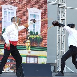Victorian fencers during demo