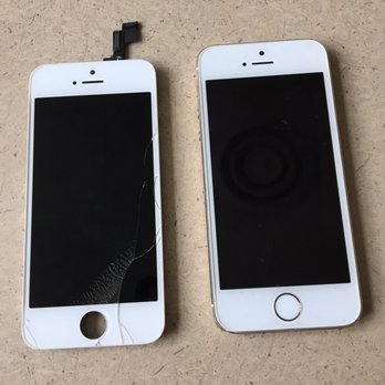 Westwood iPhone Doc - iPhone 5s repair. Broken screen on left and new one on right. - Mobile Phone Repair Near Me Westwood iPhone Doc - iPhone 5s repair. Broken screen on left and new one on right. - Mobile Phone Repair Near Me