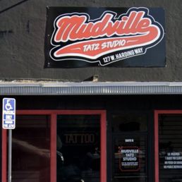 Exterior outside entrance of Mudville Tattoo - Stockton, California Exterior outside entrance of Mudville Tattoo - Stockton, California