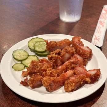 Corner Beef Noodle House - Fried monascus pork (aka fried red yeast rice pork) - Taiwanese Near Me - El Monte, California Corner Beef Noodle House - Fried monascus pork (aka fried red yeast rice pork) - Taiwanese Near Me - El Monte, California