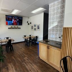 Mr. G's Tacos - Very clean.  And look, you can watch the games while you eat great food!