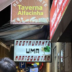 Taverna Alfacinha - Outside signage, tiny place