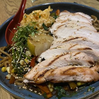 Gather - Vegan noodles with chicken - New American Near Me - Omaha, Nebraska Gather - Vegan noodles with chicken - New American Near Me - Omaha, Nebraska