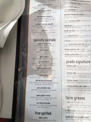Menu photo 6 The Prado at Balboa Park San Diego, CA Menu photo 6 The Prado at Balboa Park San Diego, CA