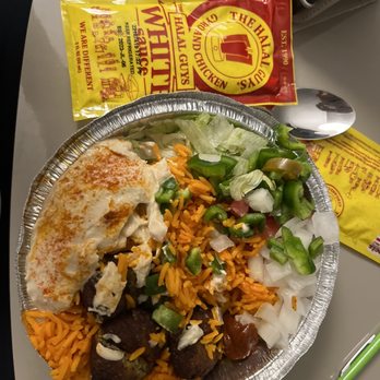 The Halal Guys - Small Falafel bowl with white sauce and a side of hummus with olive oil and paprika - Halal Near Me - Bethesda, Maryland The Halal Guys - Small Falafel bowl with white sauce and a side of hummus with olive oil and paprika - Halal Near Me - Bethesda, Maryland
