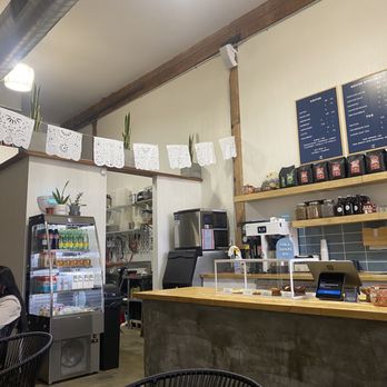 Hola Cafecito - Cute interior design, with papel picado - Coffee & Tea Near Me - Hanford, California