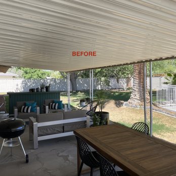 Palatial Patio Covers - Before (Old aluminum patio cover) - Patio Coverings Near Me Palatial Patio Covers - Before (Old aluminum patio cover) - Patio Coverings Near Me