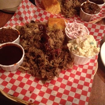 Memphis Blues - Pulled pork with potato salad. Nasty beans alert :/ - Barbeque Near Me - Vancouver, British Columbia