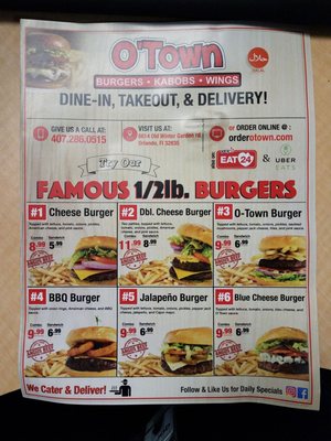 Menu photo 4 O Town Orlando, FL Menu photo 4 O Town Orlando, FL
