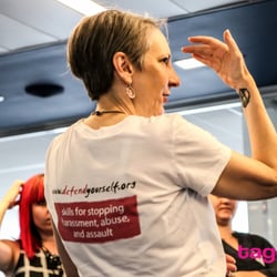 Defend Yourself - Lauren teaching at the Capital Queer Women's Summit, photo by Donnie Riggs.