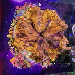 Chicken and Fruity Pebbles Waffle Chicken and Fruity Pebbles Waffle