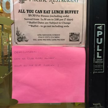 Pacific Restaurant - I just got this today. Place looks more spiffy too! - Chinese Near Me - Daly City, California