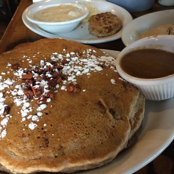 Old West Cafe - Banana nut pancakes: the pecans were so perfectly candied. I just would have loved more chunks of banana in the pancakes - Breakfast & Brunch Near Me - Grapevine, Texas