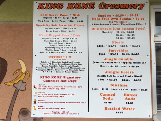 Menu photo 4 King Kone Creamery Hummelstown, PA