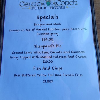Celtic Conch Public House - Menu - Irish Pub Near Me - Key West, Florida Celtic Conch Public House - Menu - Irish Pub Near Me - Key West, Florida