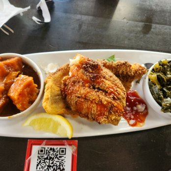 Restaurant 10 - Nashville Hot Catfish Dinner, Yams and Greens - American Near Me - Atlanta, Georgia
