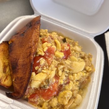 Love Bird Restaurant - Ackee & Salt fish with Plaintain - Caribbean Near Me - Sugar Land, Texas Love Bird Restaurant - Ackee & Salt fish with Plaintain - Caribbean Near Me - Sugar Land, Texas
