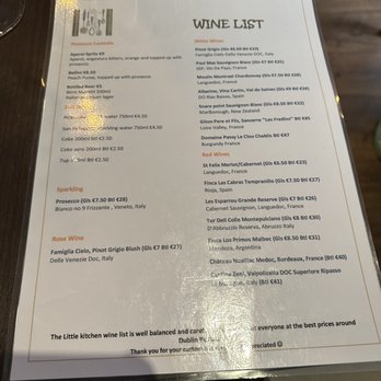 The Little Kitchen - Menu - Irish Near Me - Dublin, D