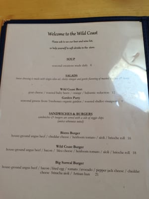 Menu photo 5 Wild Coast Sushi Bar Big Sur, CA Menu photo 5 Wild Coast Sushi Bar Big Sur, CA