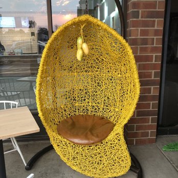 Mango Mango Dessert - Cute mango chair by the outdoor area - Desserts Near Me - Denver, Colorado