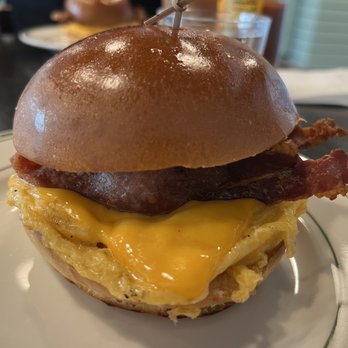 Breakaway Cafe - Breakfast Sammy w/ Bacon - Cafes Near Me - Culver City, California Breakaway Cafe - Breakfast Sammy w/ Bacon - Cafes Near Me - Culver City, California