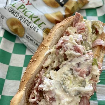 Ed's Delicatessen - Chopped Italian sandwich with spicy dill chips - Delis Near Me - Edwardsville, Illinois Ed's Delicatessen - Chopped Italian sandwich with spicy dill chips - Delis Near Me - Edwardsville, Illinois